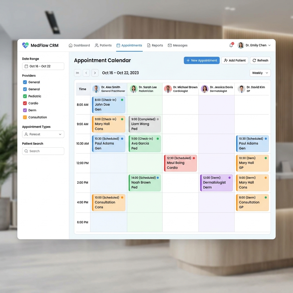 Healthcare CRM Smart Calendar